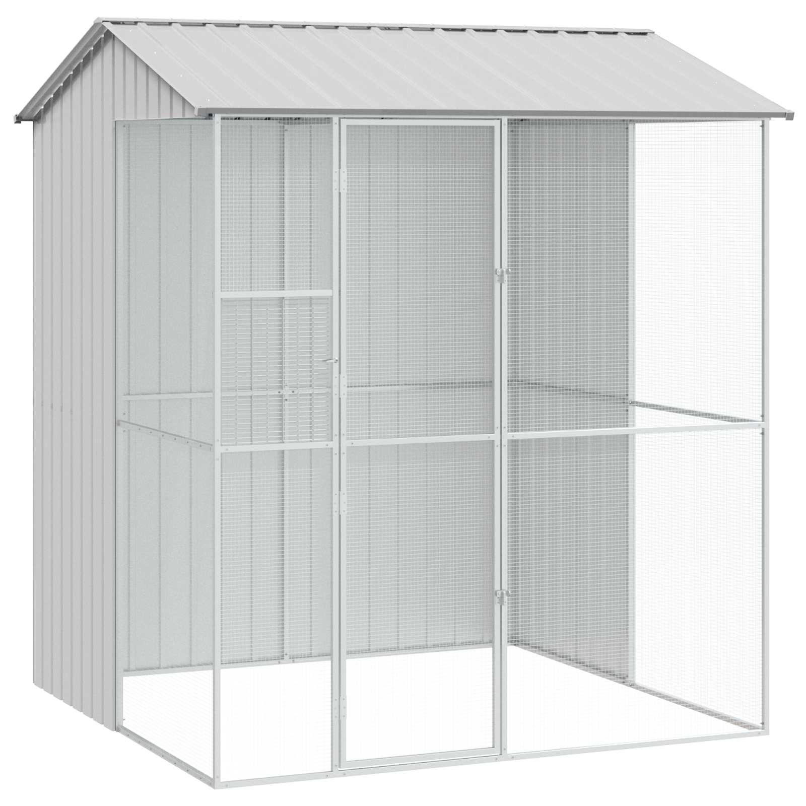 Fuglebur Grå 215 x 210 x 247 cm Galvaniseret stål