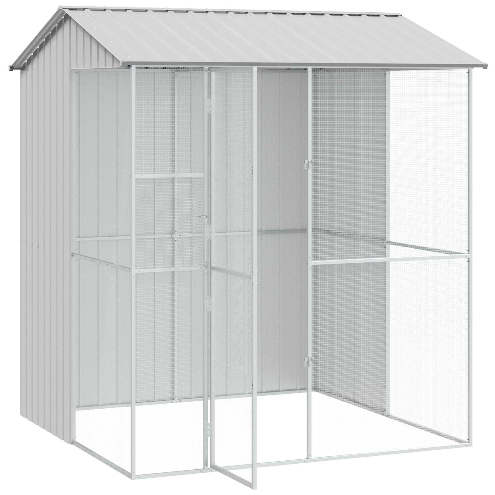 Fuglebur Grå 215 x 210 x 247 cm Galvaniseret stål