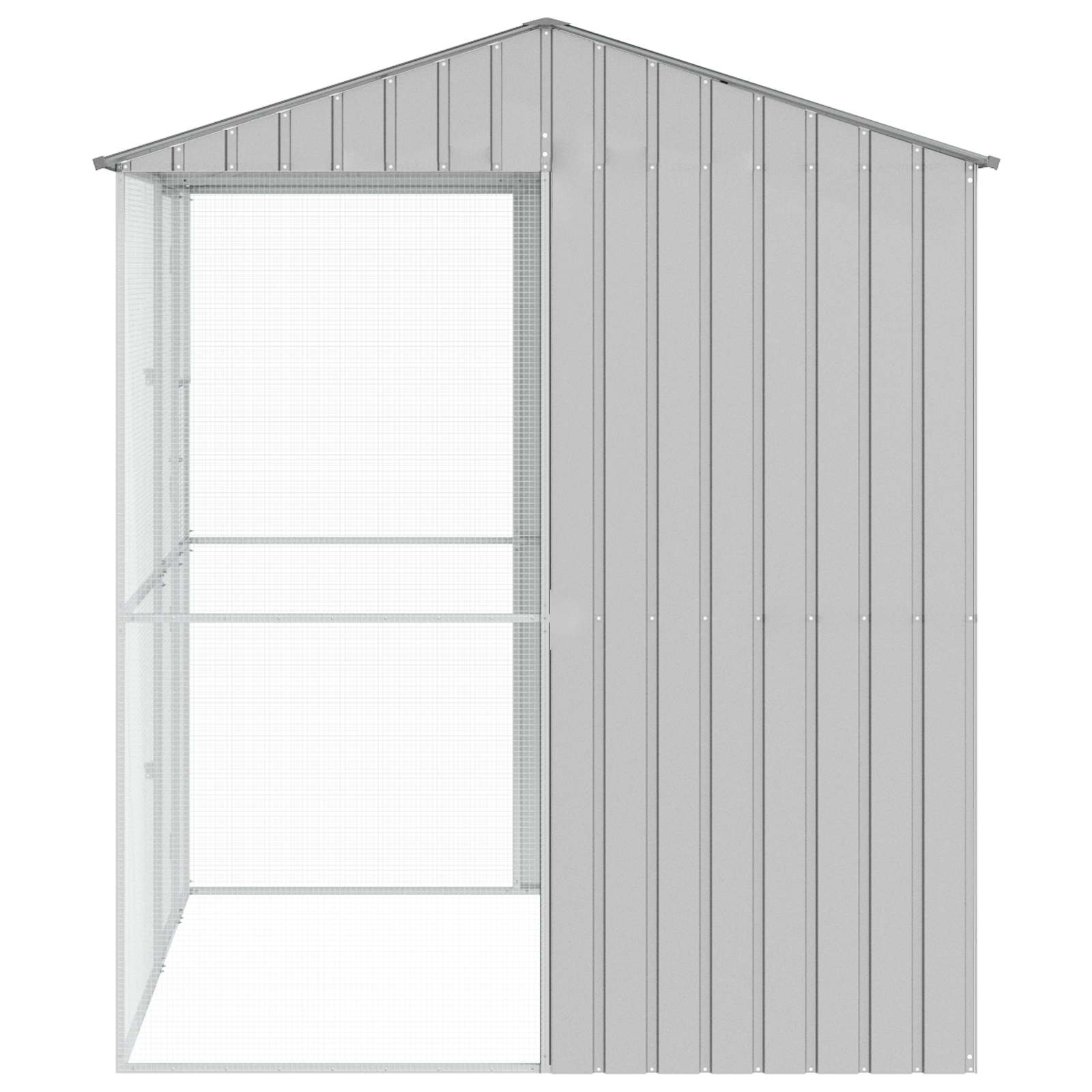 Fuglebur Grå 215 x 210 x 247 cm Galvaniseret stål
