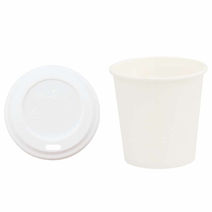 kaffekopper af papir med låg 1000 stk. 4oz 100ml