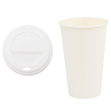 kaffekopper af papir med låg 1000 stk. 16oz 400ml