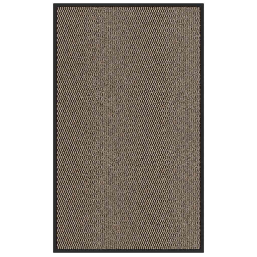Dørmåtte brun 90 × 150 cm - stor skridsikker indgangsmåtte