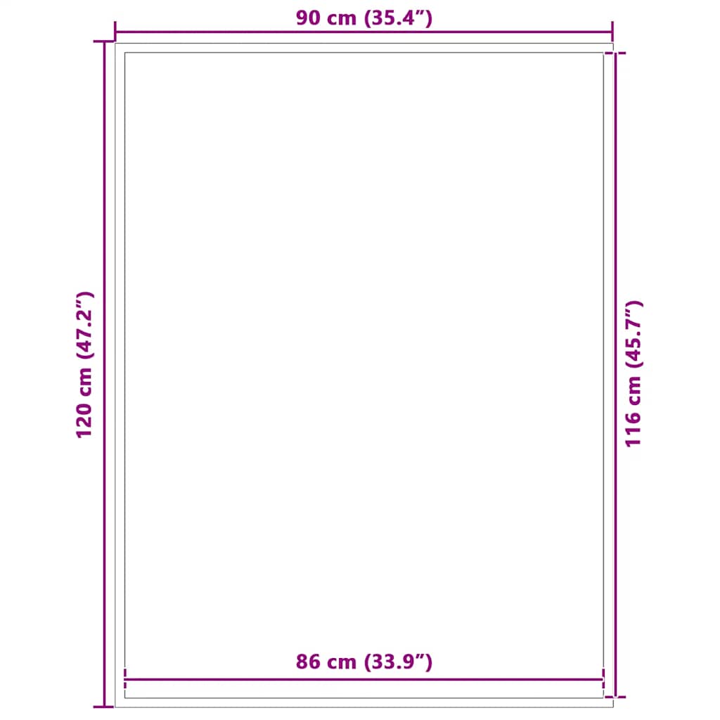 Dørmåtte Stribe Sort og Grå 90x120 cm