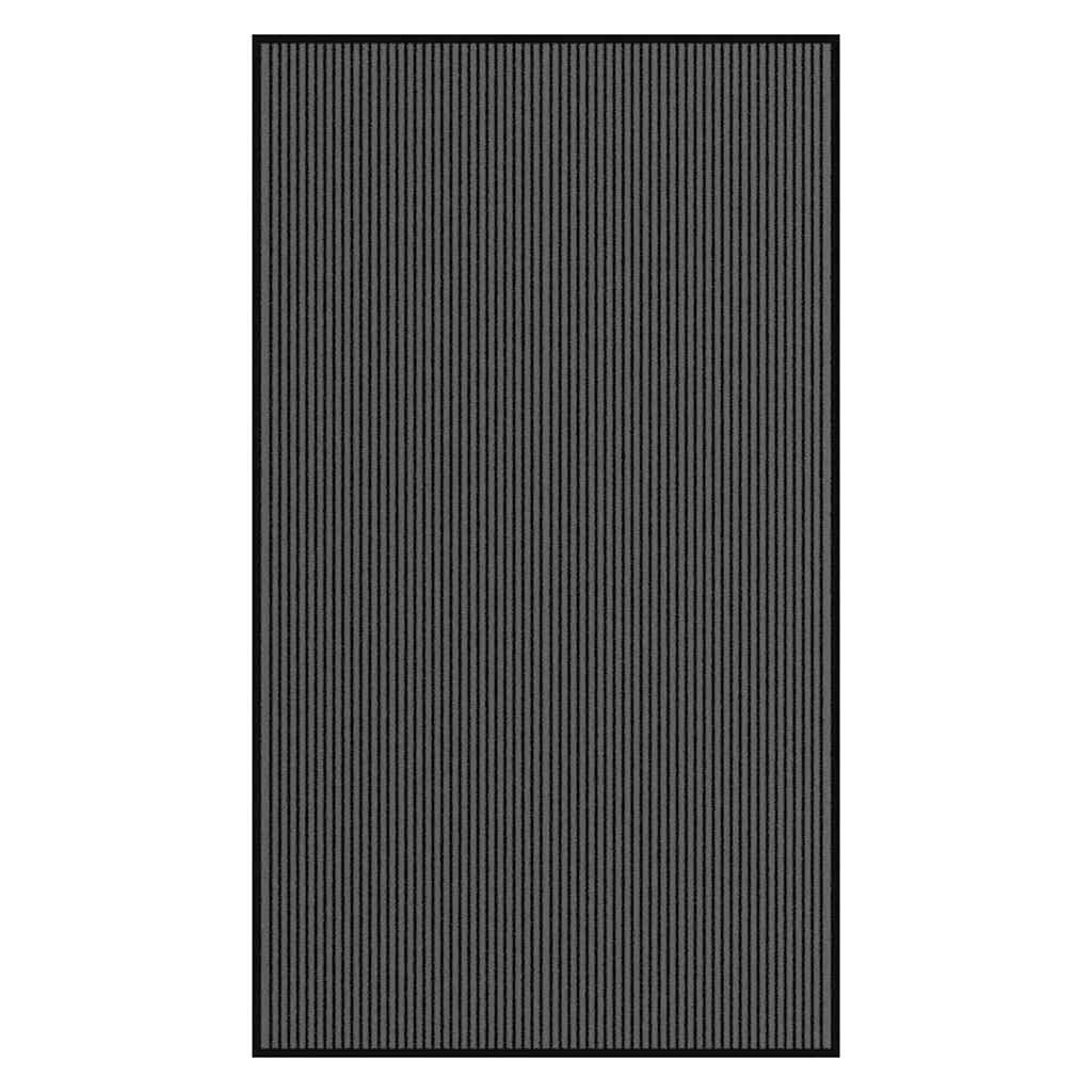 Dørmåtte Stribe Sort og Grå 115x200 cm billede