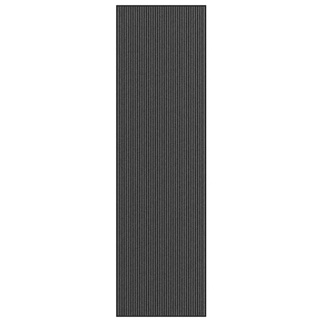 Dørmåtte Stribe Sort og Grå 115x400 cm