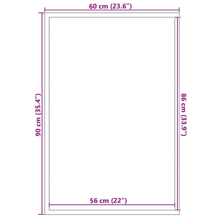 dørmåtte 60x90 cm sort