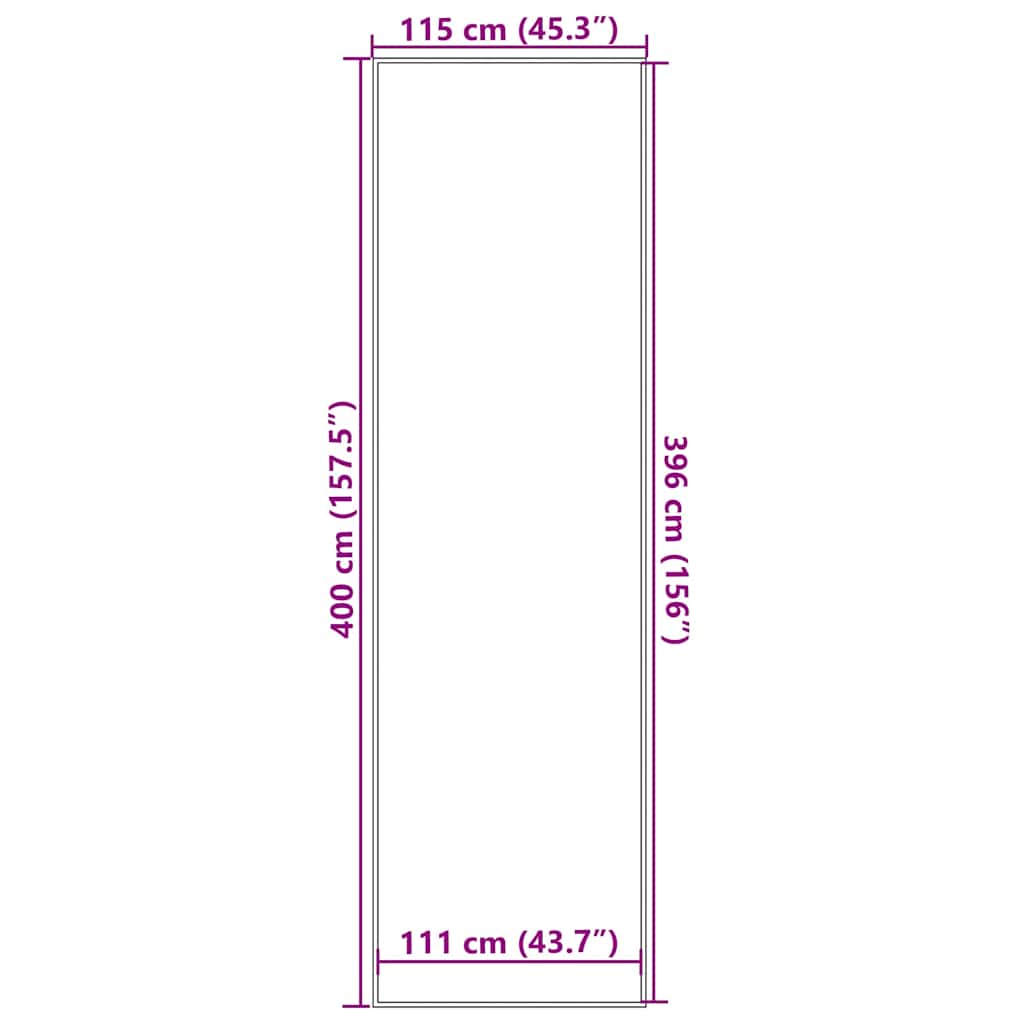 Dørmåtte Sort 115x400 cm