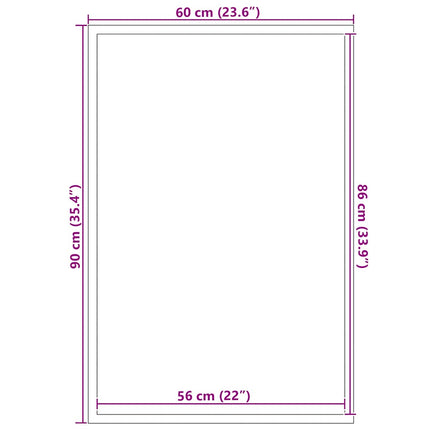 Dørmåtte Brun 60x90 cm