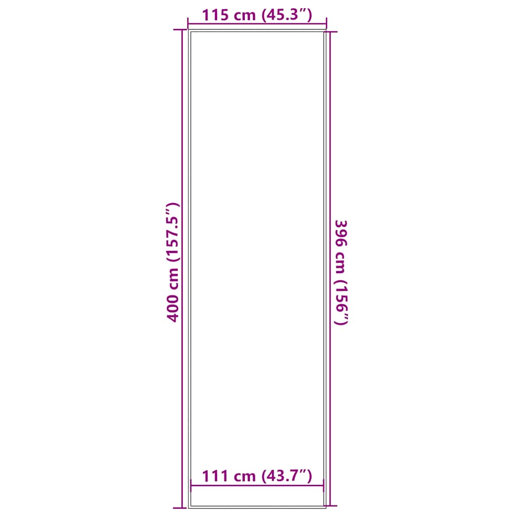 Dørmåtte Grå 115x400 cm