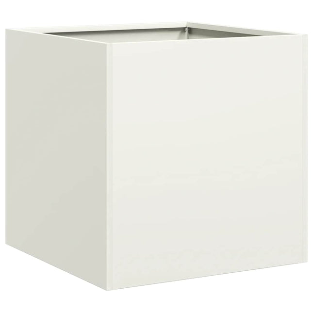 plantekasse 40x40x40 cm koldvalset stål hvid