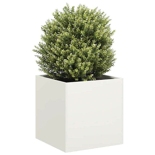 plantekasse 40x40x40 cm koldvalset stål hvid