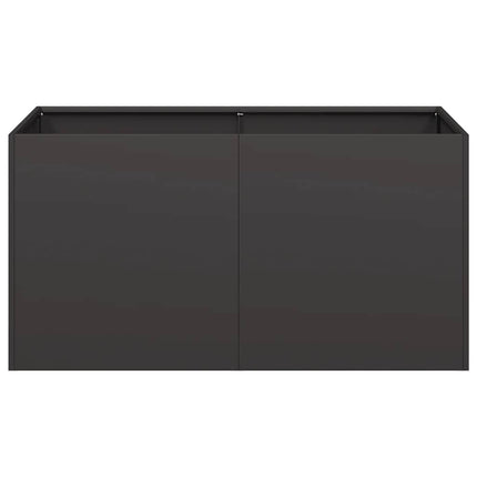 plantekasse 80x40x40 cm koldvalset stål sort