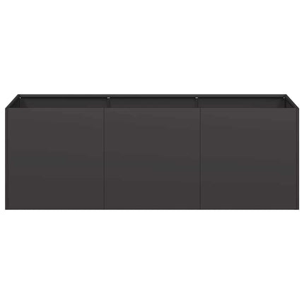 plantekasse sort 120x40x40 cm koldvalset stål
