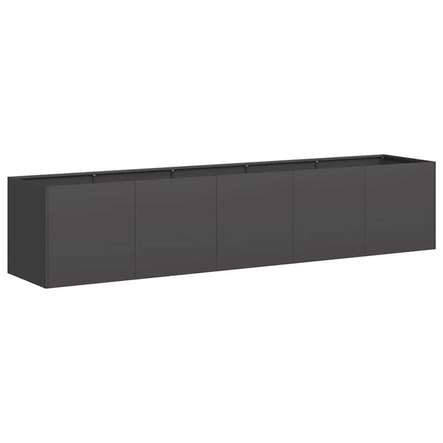 plantekasse sort 200x40x40 cm koldvalset stål