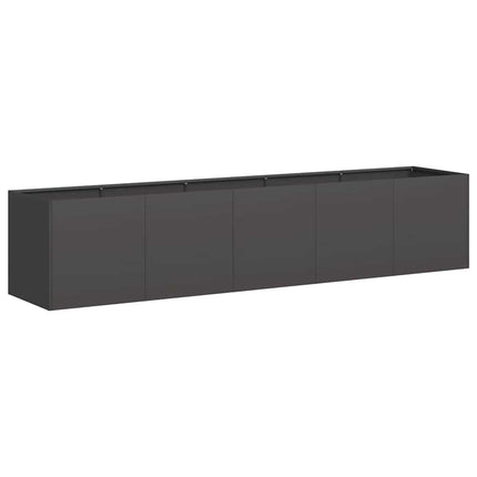 plantekasse sort 200x40x40 cm koldvalset stål