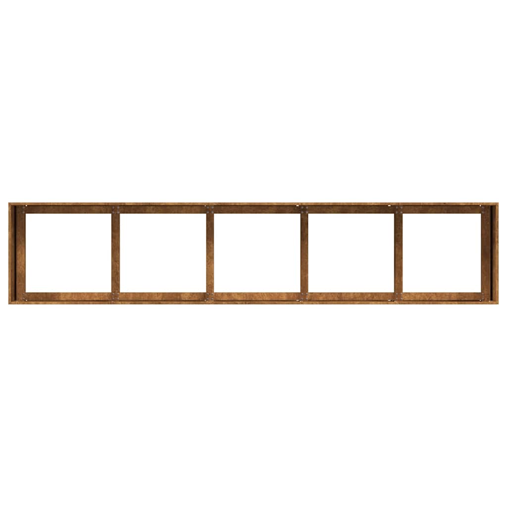 plantekasse rustfarvet 200x40x40 cm forvitringsstål