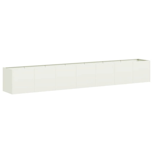 plantekasse hvid 280x40x40 cm koldvalset stål