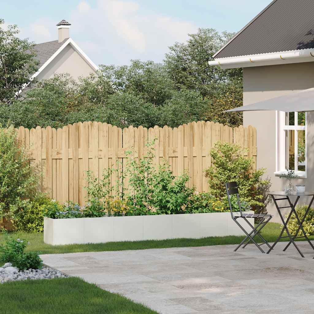 plantekasse hvid 280x40x40 cm koldvalset stål