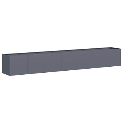 plantekasse antracitgrå 280x40x40 cm koldvalset stål