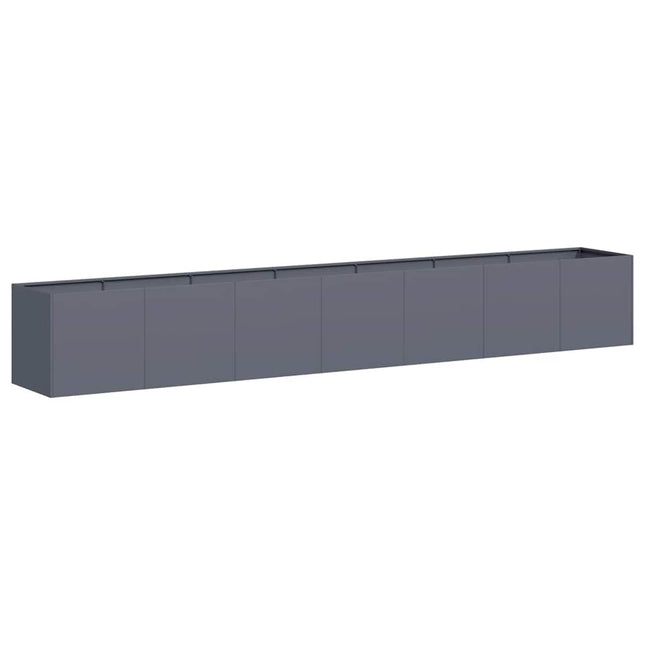 plantekasse antracitgrå 280x40x40 cm koldvalset stål