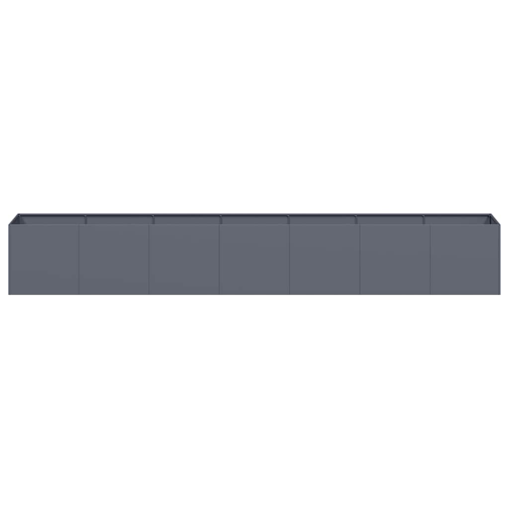 plantekasse antracitgrå 280x40x40 cm koldvalset stål