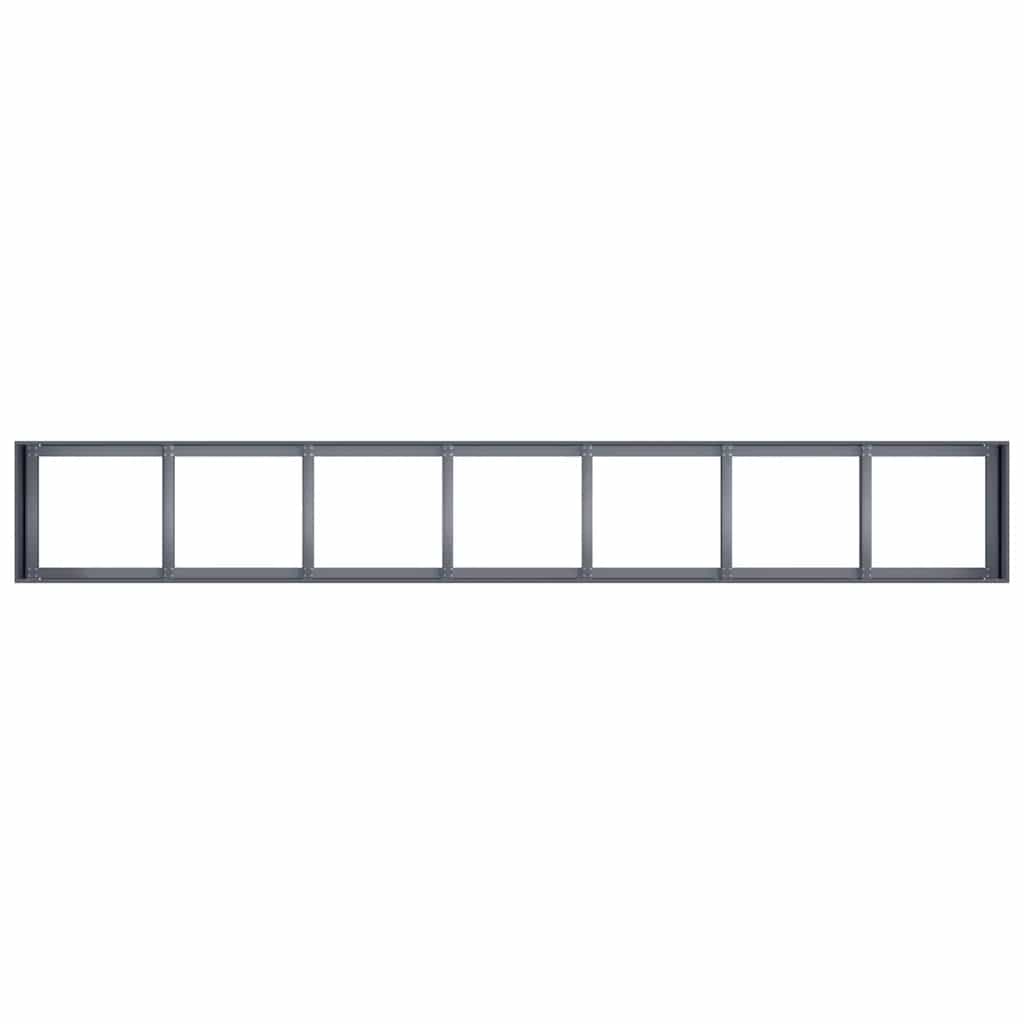 plantekasse antracitgrå 280x40x40 cm koldvalset stål