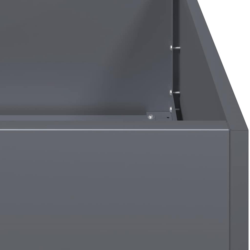 plantekasse antracitgrå 280x40x40 cm koldvalset stål