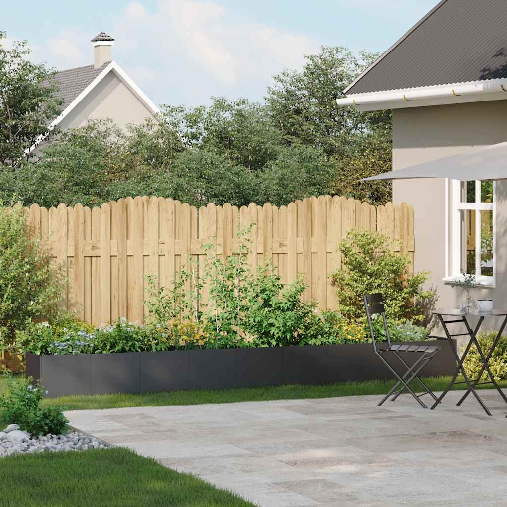 plantekasse sort 360x40x40 cm koldvalset stål