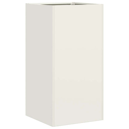 plantekasse hvid 40x40x80 cm koldvalset stål