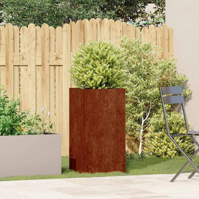 plantekasse rustfarvet 40x40x80 cm forvitringsstål