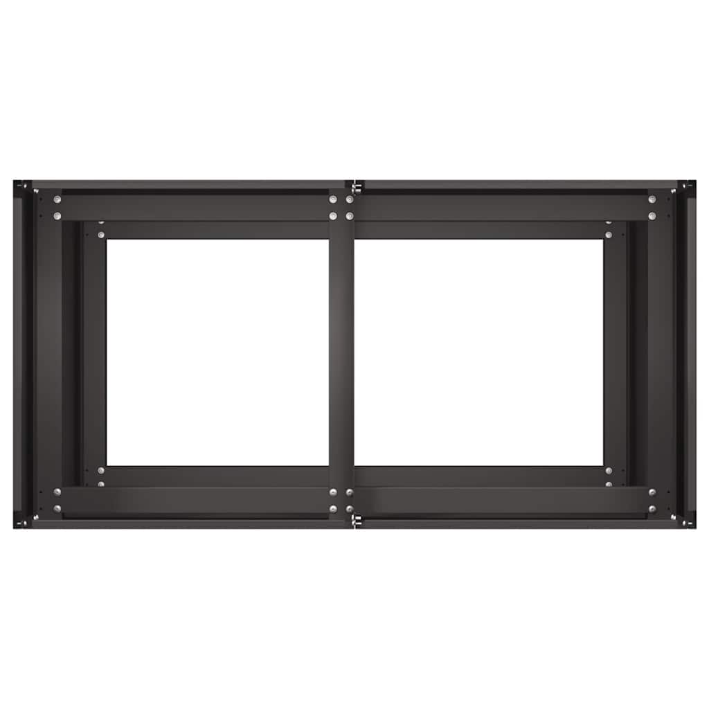 plantekasse 80x40x80 cm koldvalset stål sort