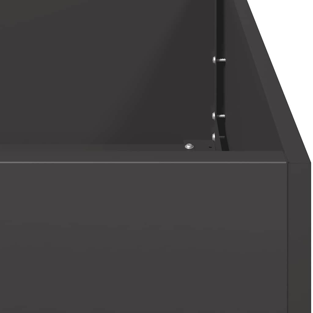 plantekasse 80x40x80 cm koldvalset stål sort