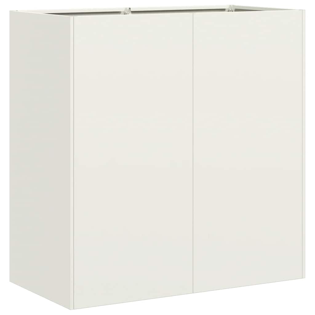 plantekasse hvid 80x40x80 cm koldvalset stål