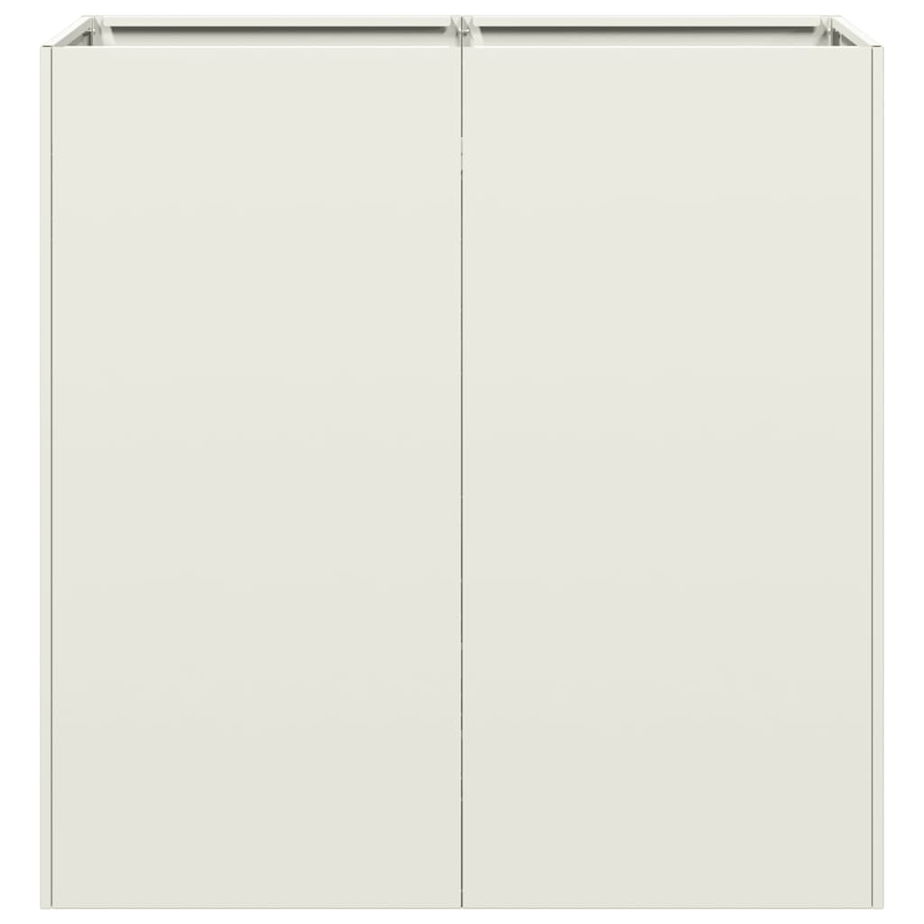 plantekasse hvid 80x40x80 cm koldvalset stål