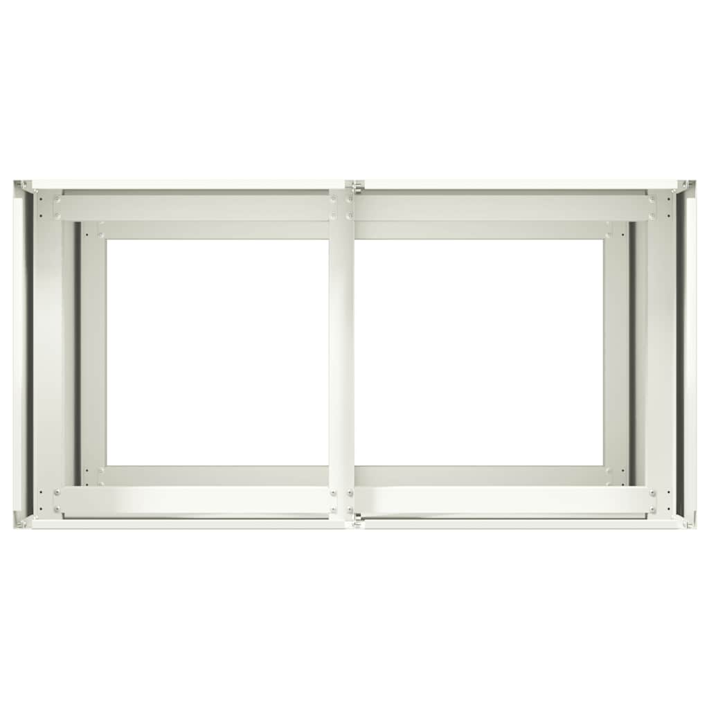 plantekasse hvid 80x40x80 cm koldvalset stål