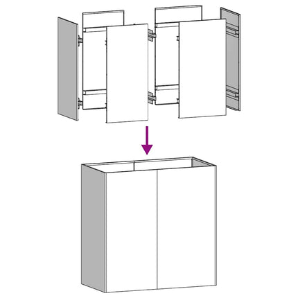 plantekasse hvid 80x40x80 cm koldvalset stål