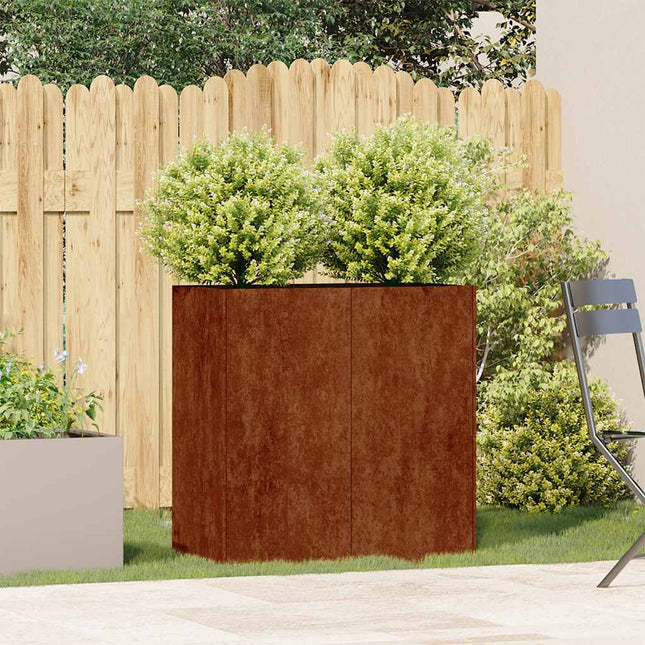 plantekasse rustfarvet 80x40x80 cm forvitringsstål