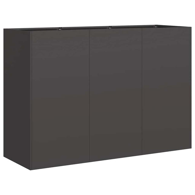plantekasse 120x40x80 cm koldvalset stål sort
