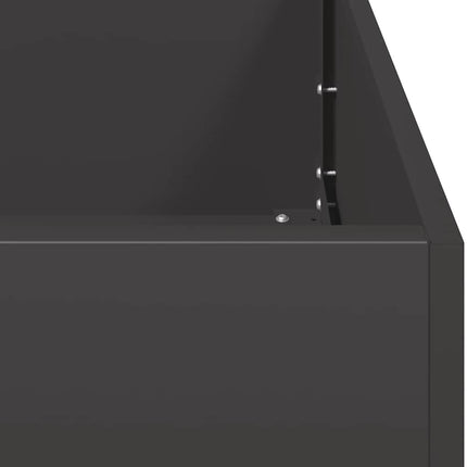plantekasse 120x40x80 cm koldvalset stål sort