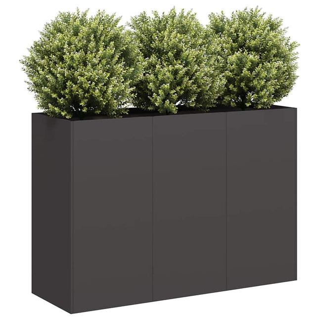 plantekasse 120x40x80 cm koldvalset stål sort
