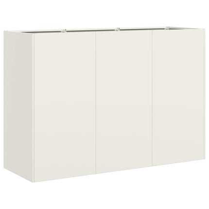 plantekasse hvid 120x40x80 cm koldvalset stål