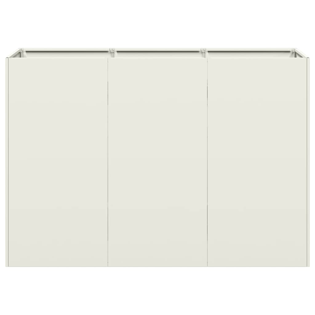 plantekasse hvid 120x40x80 cm koldvalset stål