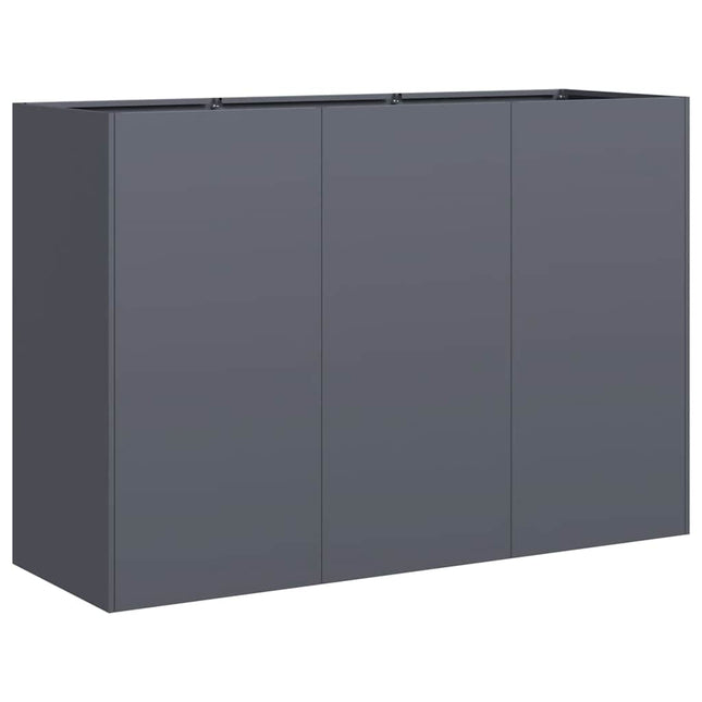 plantekasse 120x40x80 cm koldvalset stål antracitgrå