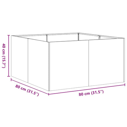 Planter 80x80x40 cm Rustfrit stål