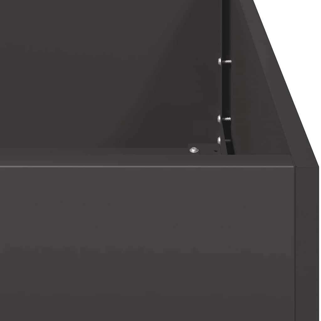 plantekasse 120x80x40 cm stål sort