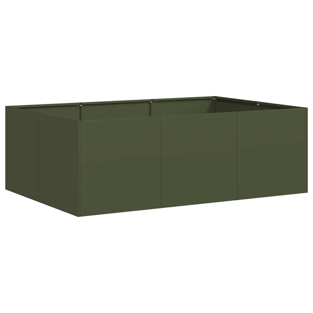 plantekasse 120x80x40 cm stål olivengrøn