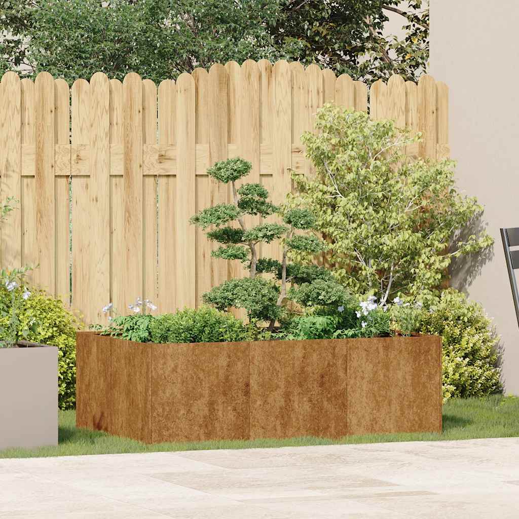 plantekasse rustfarvet 120x80x40 cm forvitringsstål