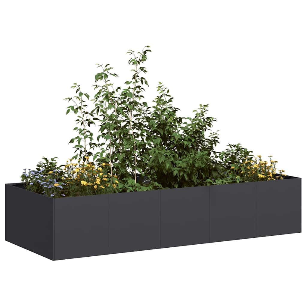 plantekasse 200x80x40 cm stål sort