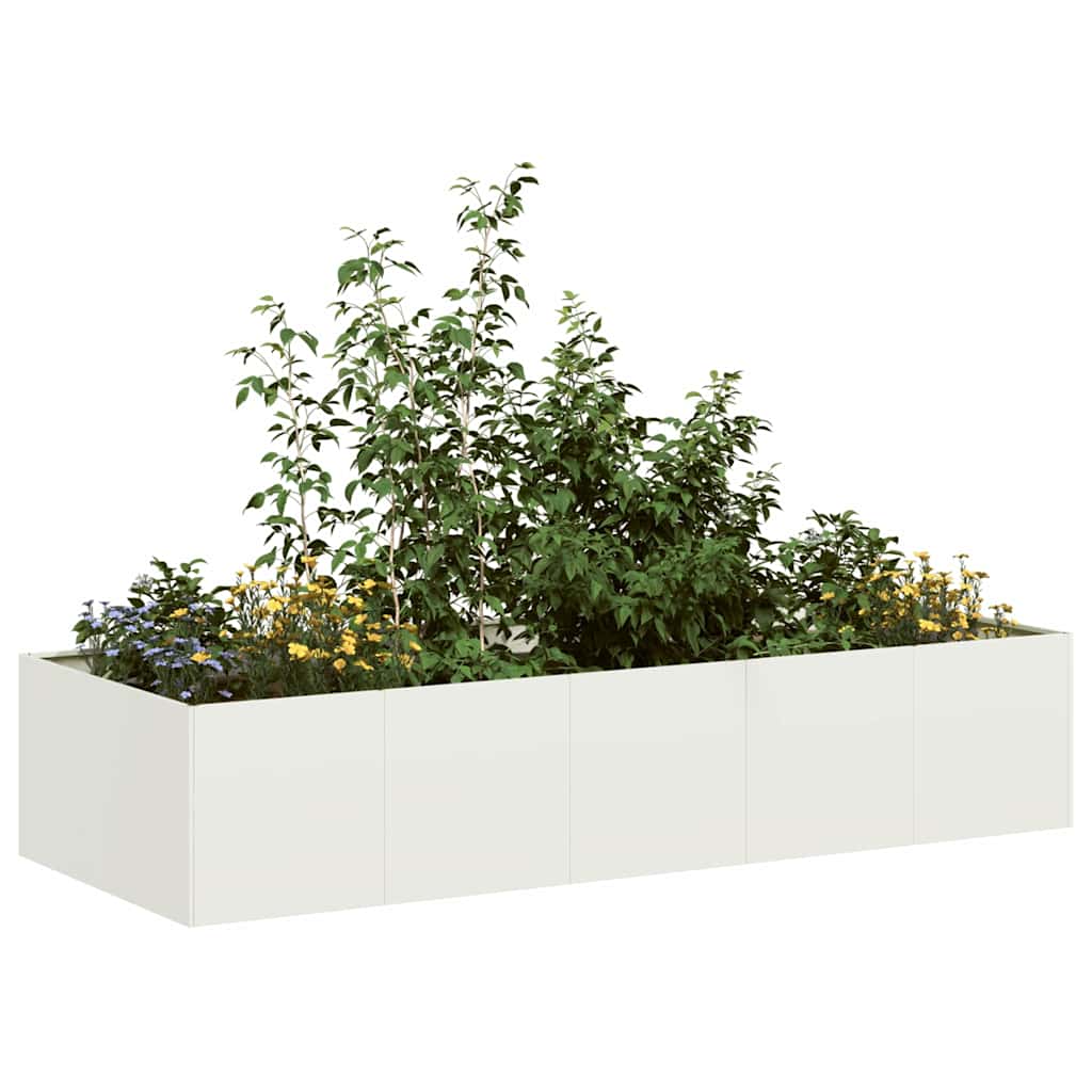 plantekasse 200x80x40 cm stål hvid