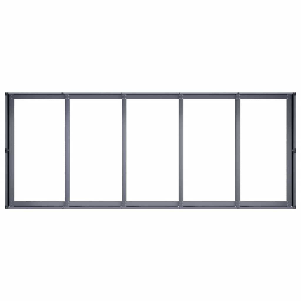 plantekasse 200x80x40 cm stål antracitgrå